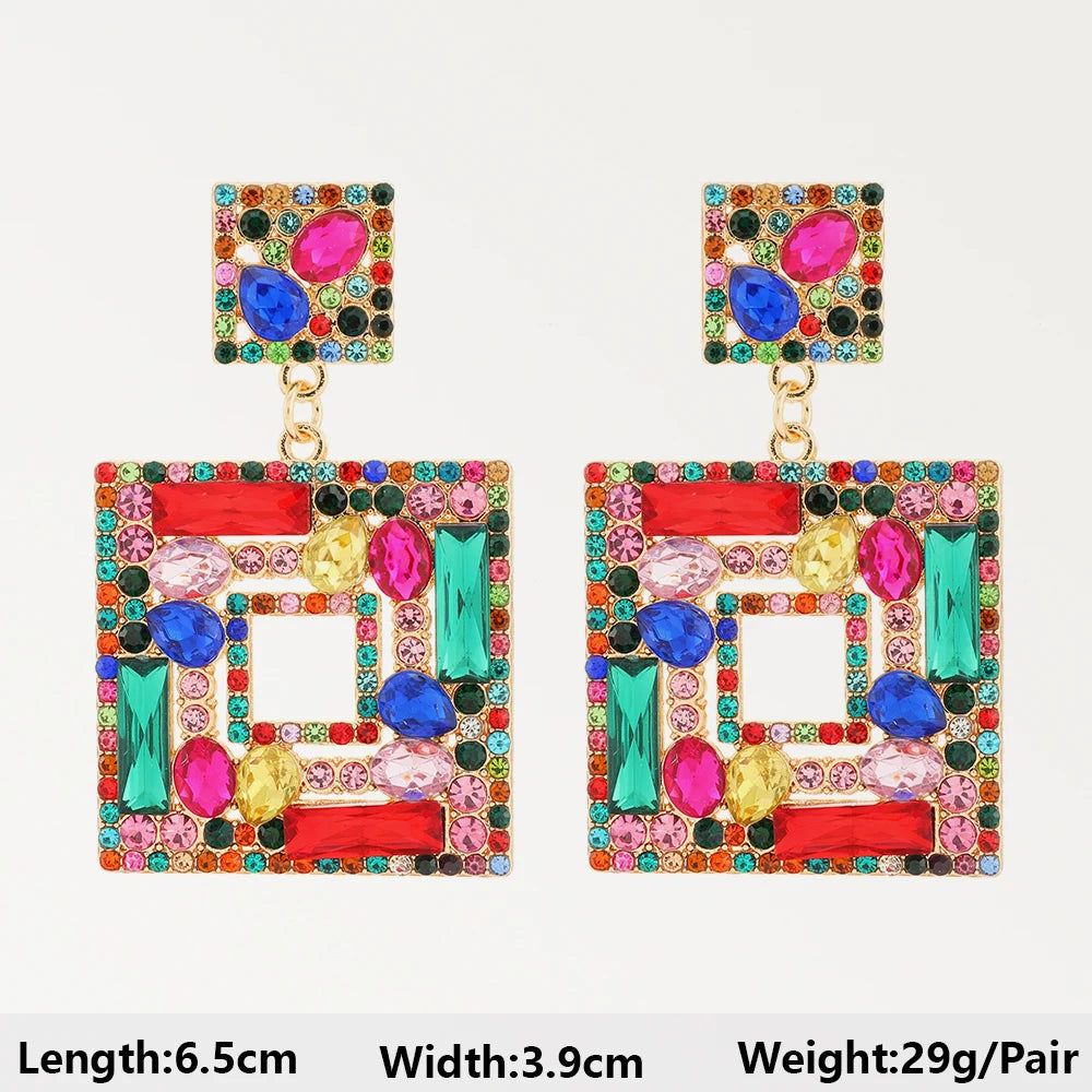 Summer Beach Beads Crystal Earrings