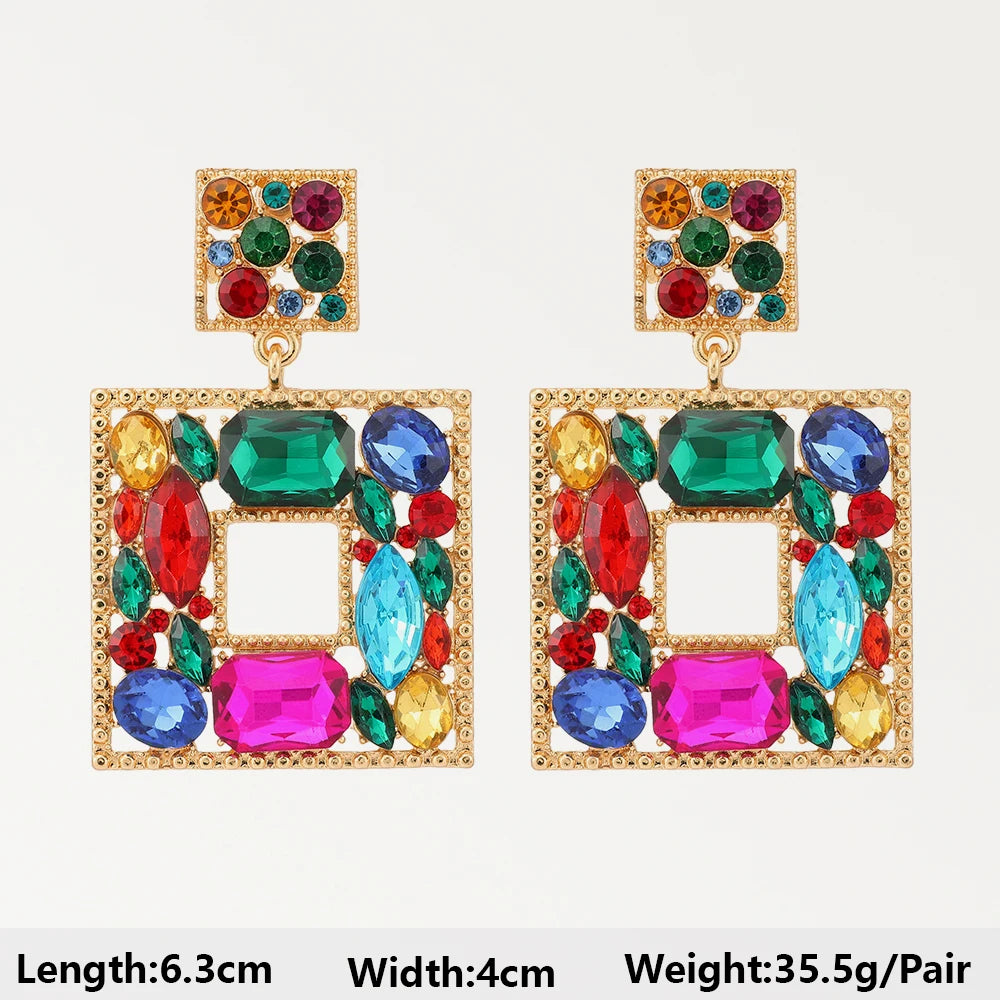 Summer Beach Beads Crystal Earrings