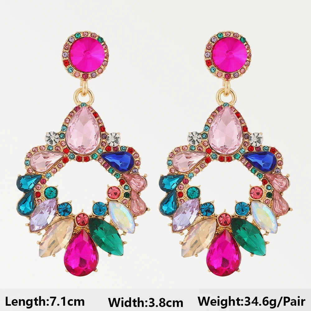 Summer Beach Beads Crystal Earrings