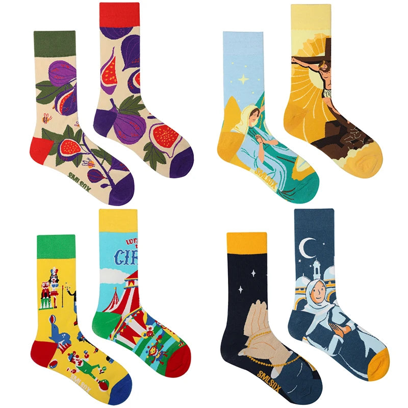 Cool Jacquard Cartoon Socks