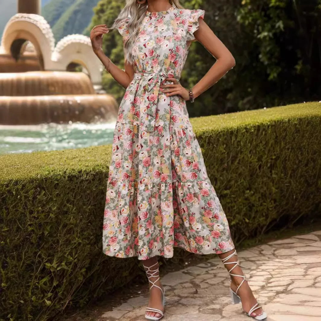 Elegant Floral Print Dress