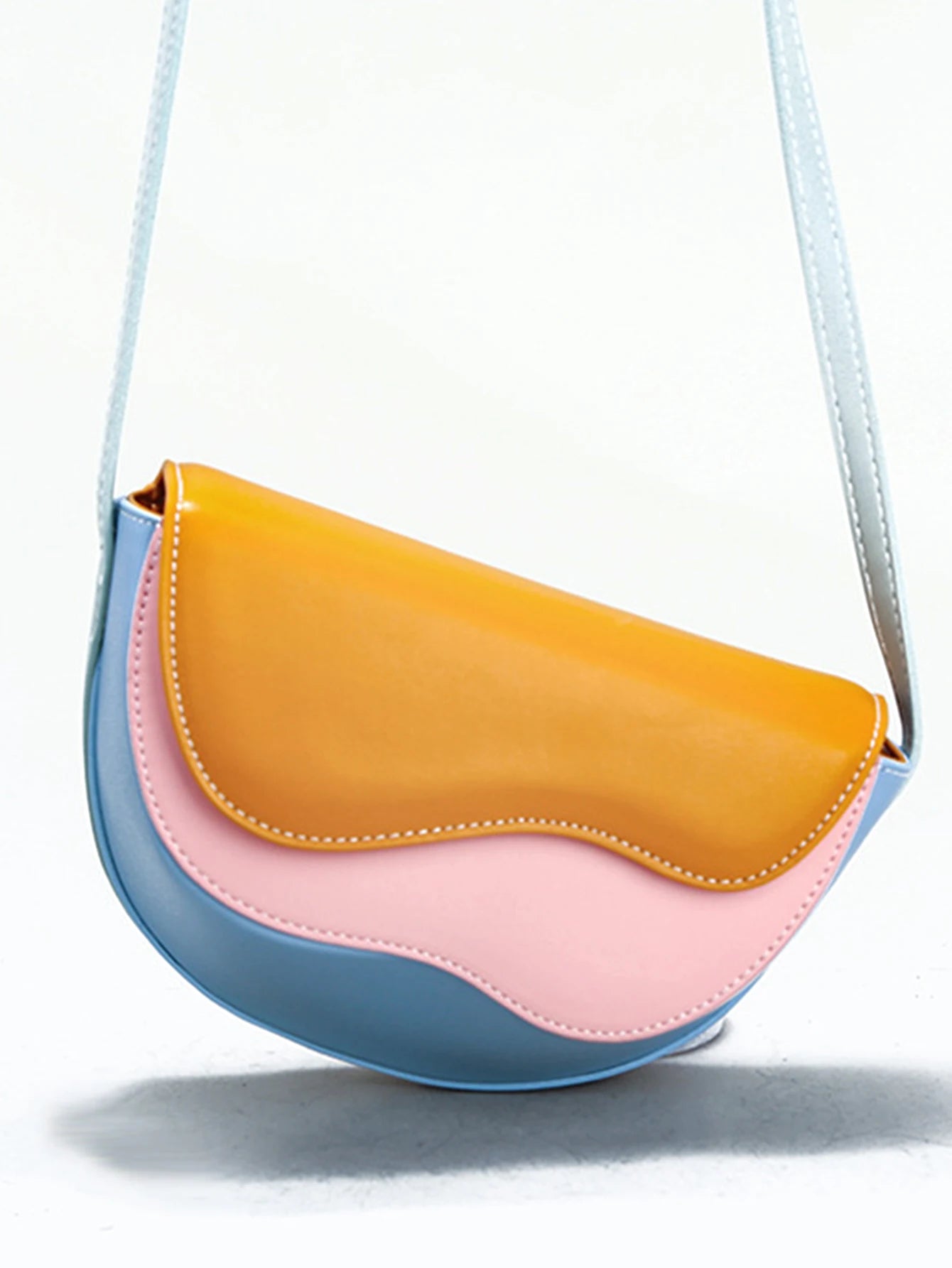 Contrast Color Crossbody Bag