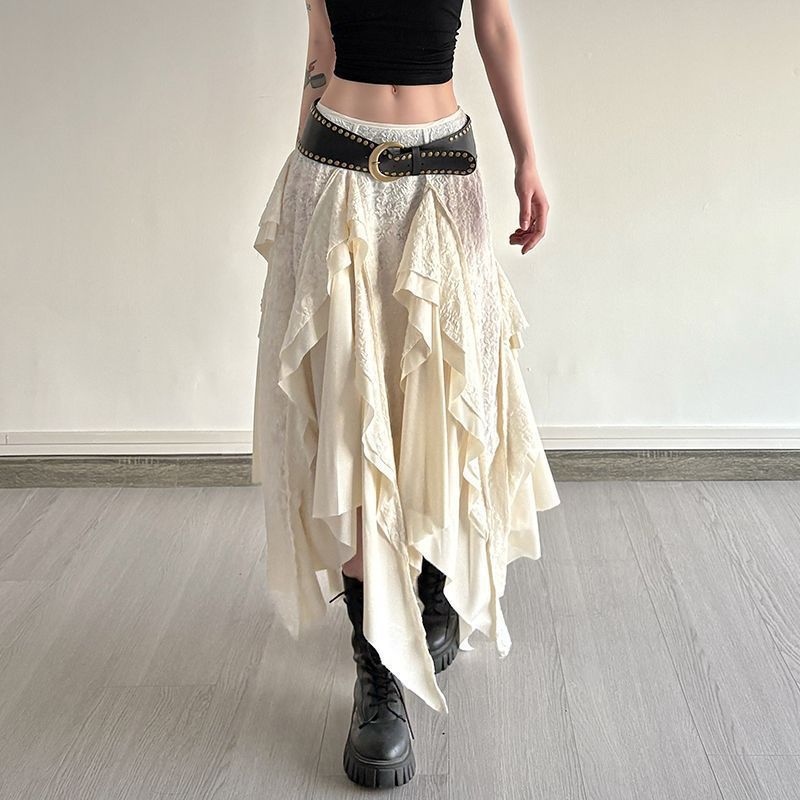 New Lace Low-Waist Irregular Skirt