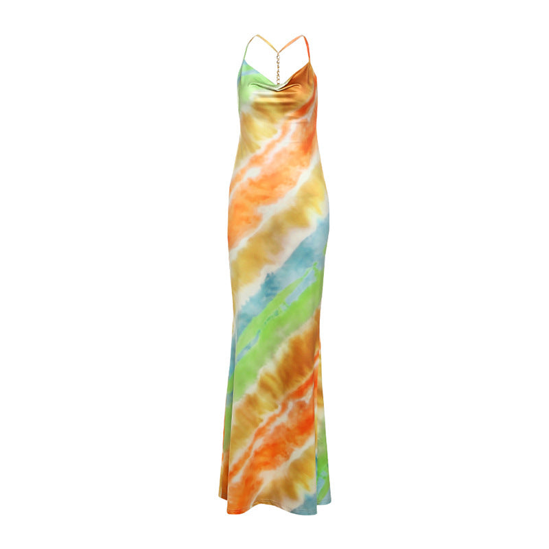 Womens Stylish Sexy Backless Halterneck Dress