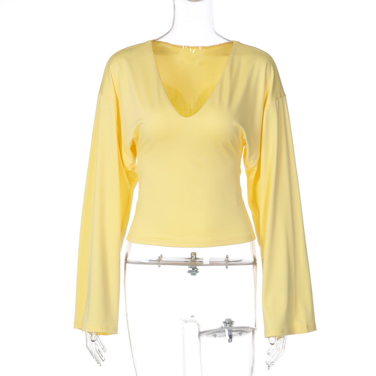 Women's Fashionable And Sexy Low-neckline Figure-hugging Top