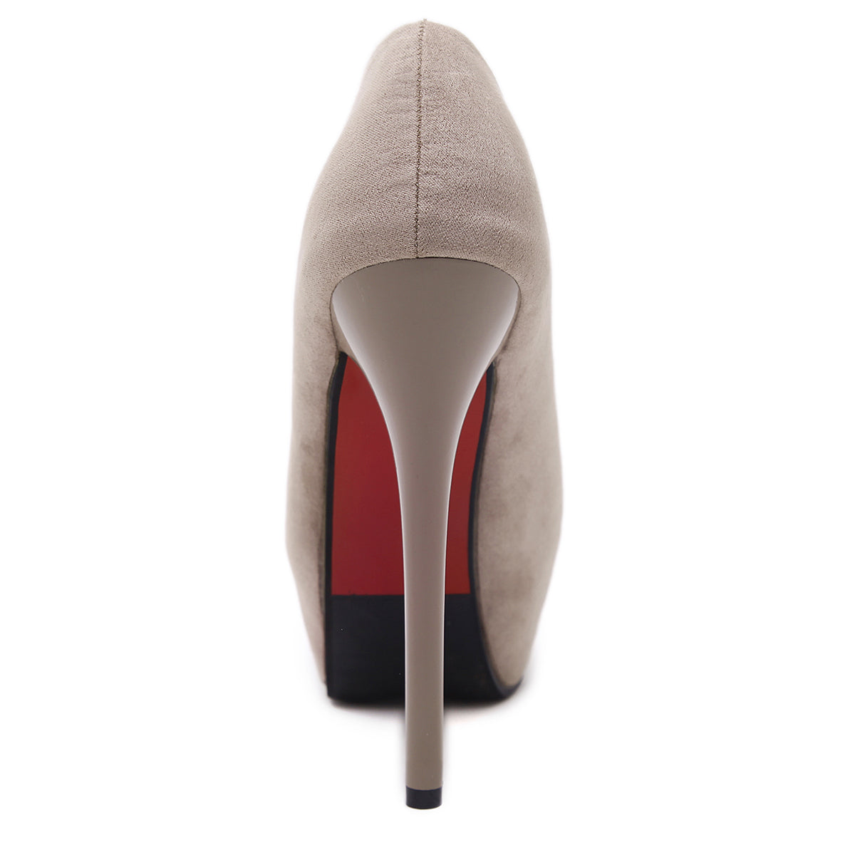 Suede High Heels Waterproof Platform Plain All-match Stiletto Shoes