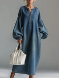 Stand-up Collar Mid-length Denim Skirt For Women Spring Season