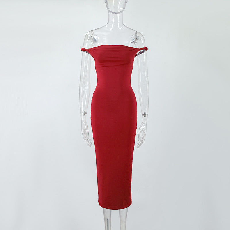 A Figure-flattering Off-the-shoulder Or One-shoulder Dress Exudes Chic Style And A Slimming Silhouette