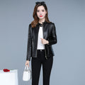 Womens Short Chic Stand-collar Zip-up Jacket