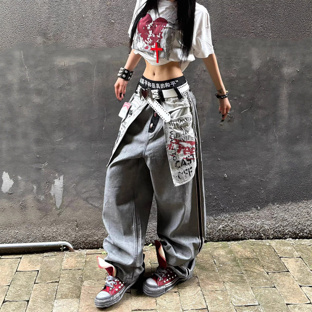 Loose Casual Denim Jeans With A Punk Edgeperfect For A Tomboy Or Edgy Cowgirl Look