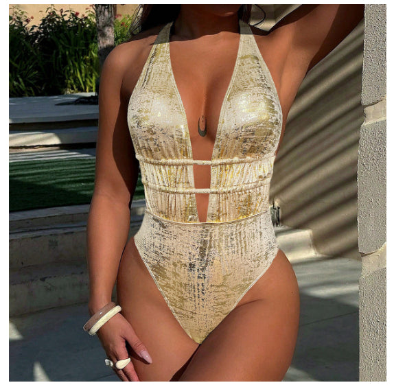 Womens Cutout Figure-Flattering Sexy One-Piece Swimsuit