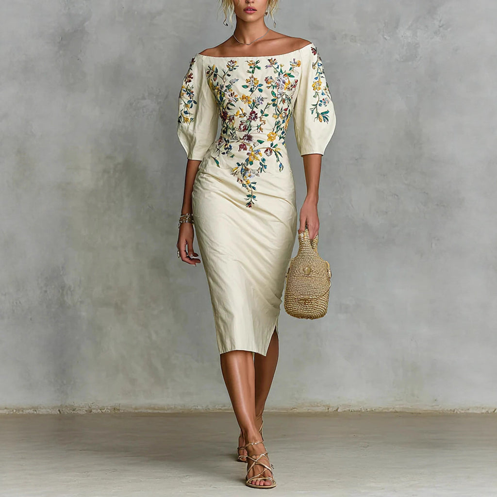 Off-shoulder Waist Dress For Women
