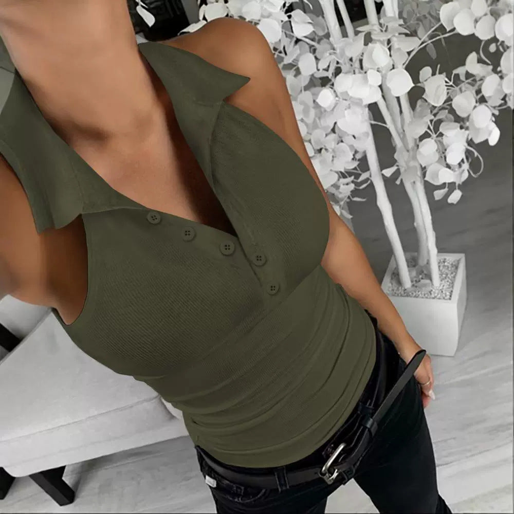 Women's Tight-fitting Multi-colored Scarf Vest
