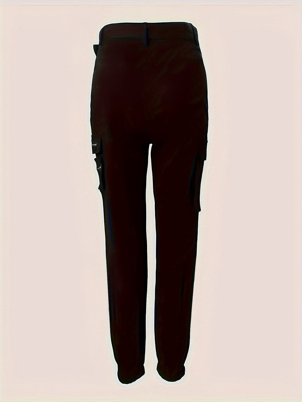 Zipper Pocket Design High Waist Tooling Pants