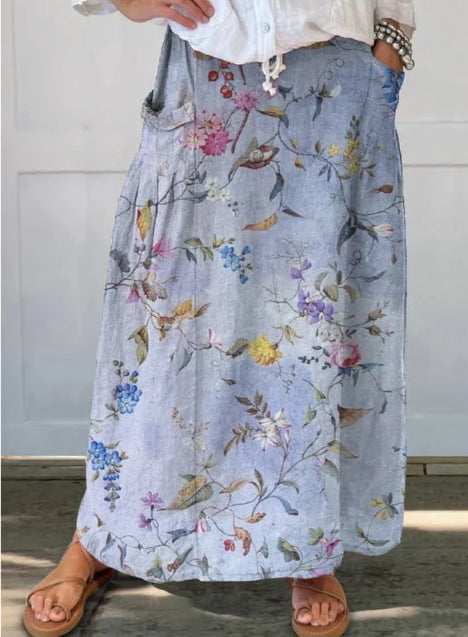 Casual Retro Floral Print Holiday Sundress