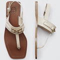 Summer New Products MD Womens Shoes Casual One-word Buckle Flat Flip-flop Sandals