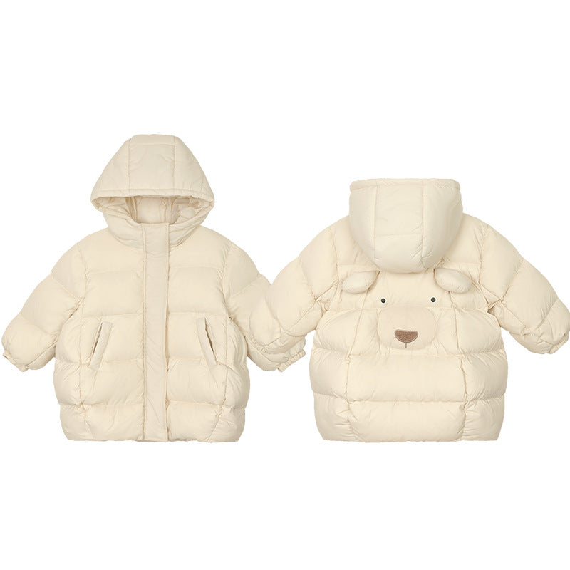Baby Down Cotton-padded Clothes For Girls Thickened Style Western Style