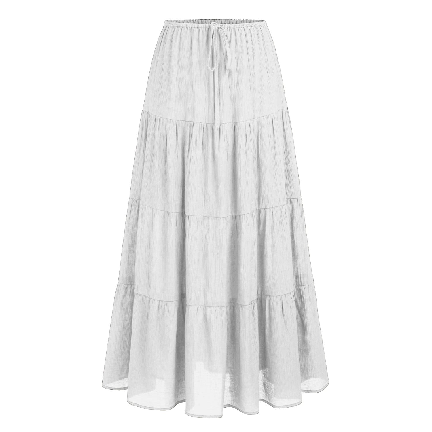 High-waisted Elastic-waist  Skirt