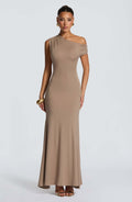 Asymmetric Off-Shoulder High-End Evening Gown