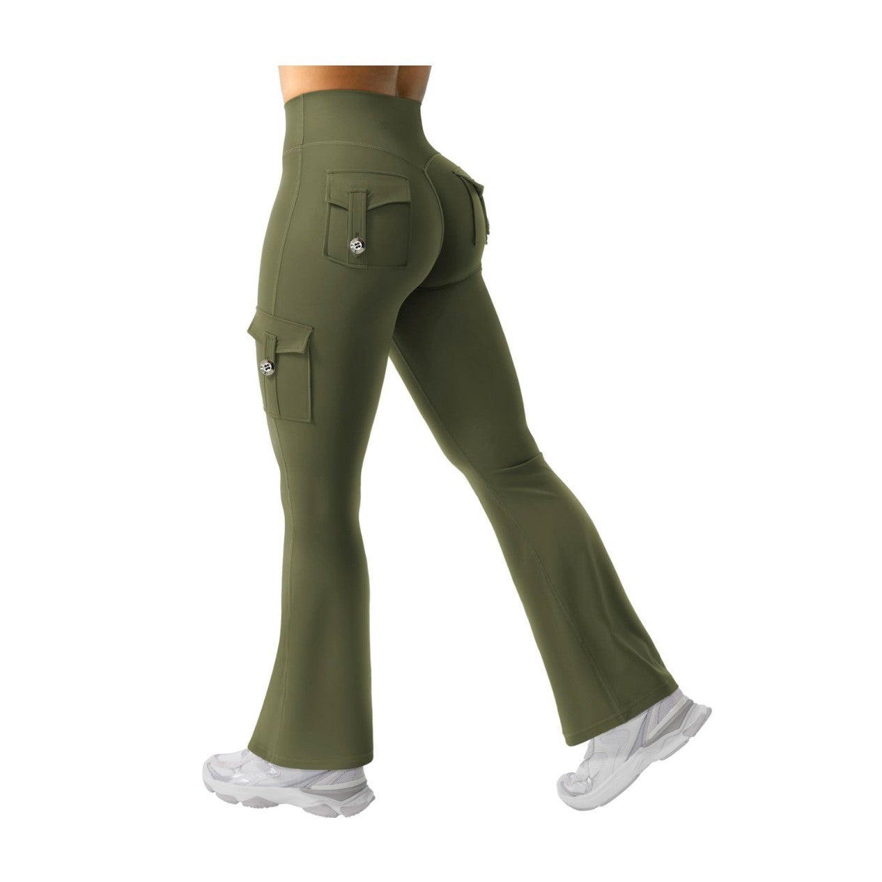 Women's High Elastic Stretchy Bootcut Pants With Butt Lifting Effect