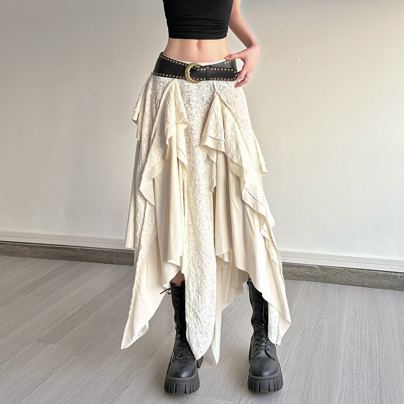 New Lace Low-Waist Irregular Skirt