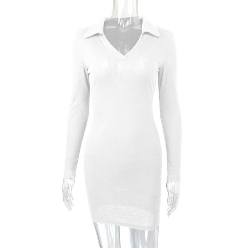 Arrival Mock-neck Rib-knit Slip Dress