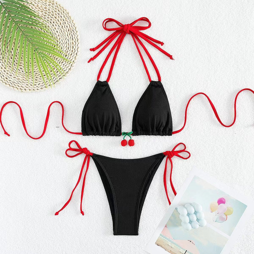 New Style Swimsuit Womens Sexy Little Cherry Bikini Beach Vacation Two-Piece Swimwear For Women