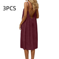 Ice Silk Linen Dress Plus-size Womens Fashion