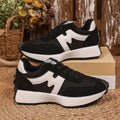Womens Chunky-Soled Sneakers Lace-up Casual Shoes