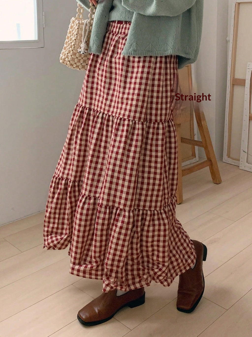 Designer A-line Sophisticated Autumn Women's Midi Skirt