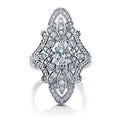 Ethnic  Zircon Women's Exquisite Flower Rings Exotic Style