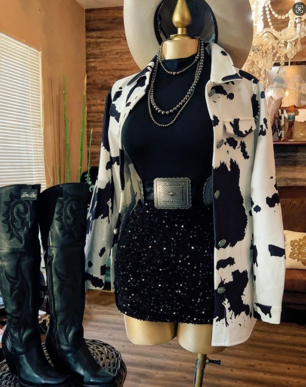 Long-sleeve Cardigan With A Digital Print For Girls