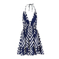 Elegant Random Print Tie-Dye Maxi Dress