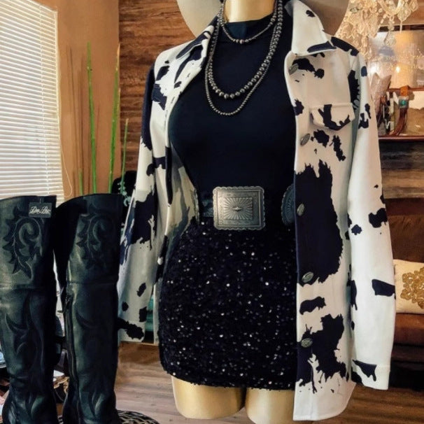 Long-sleeve Cardigan With A Digital Print For Girls