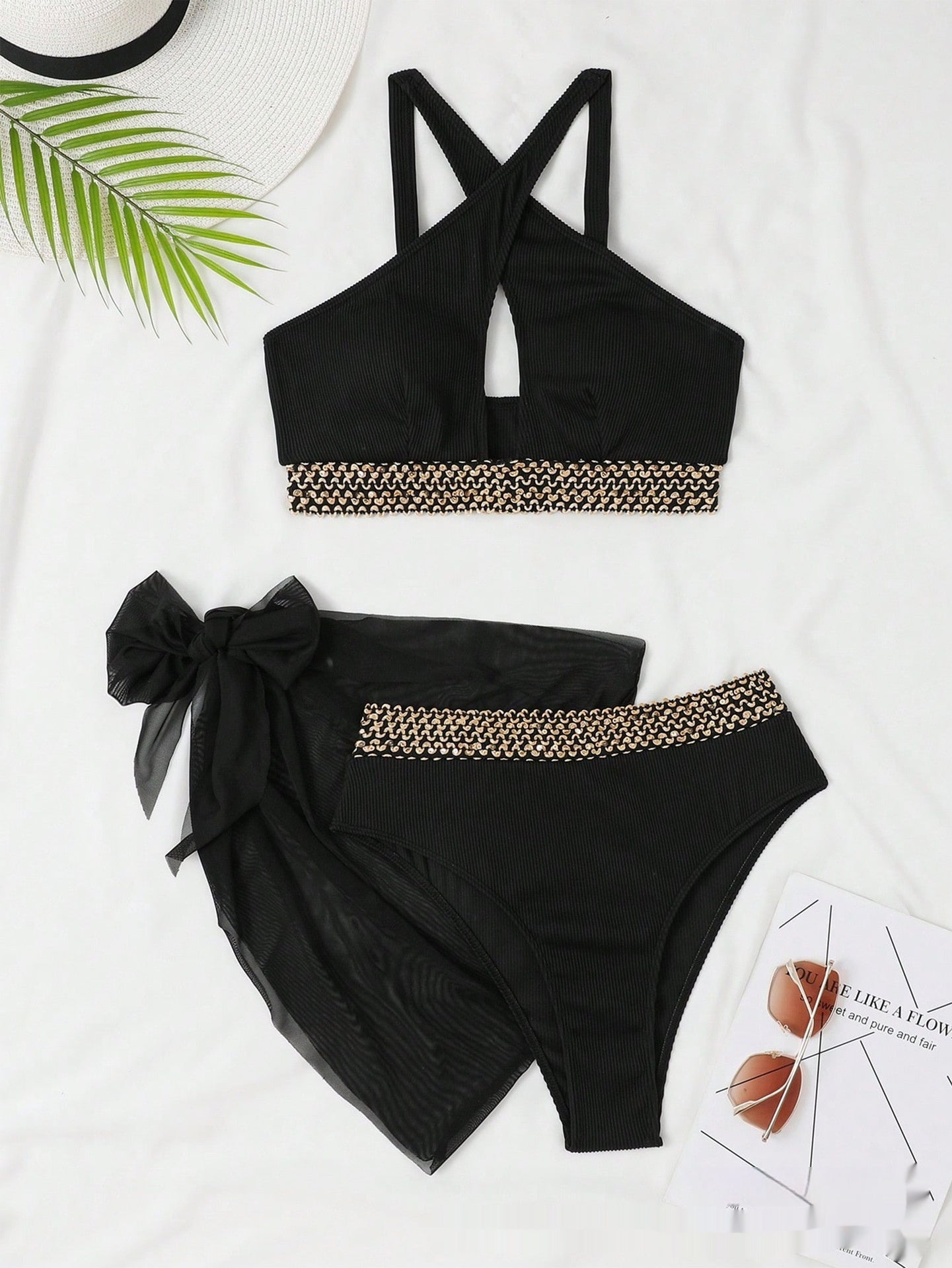 Sexy Three-Piece Bikini Womens Swimsuit