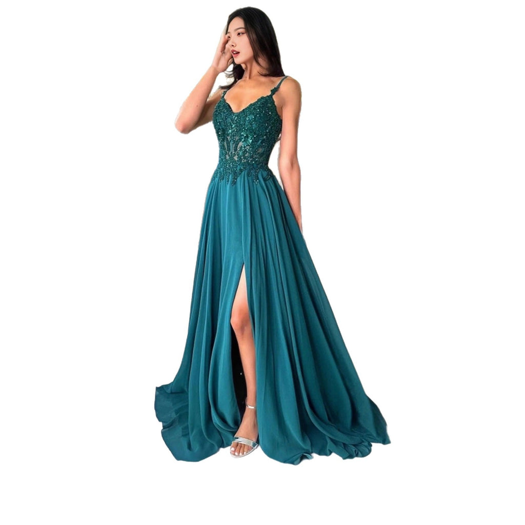Strapless Vneck Evening Gown European And American Style