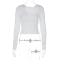 Solid-color Long-sleeve T-shirt