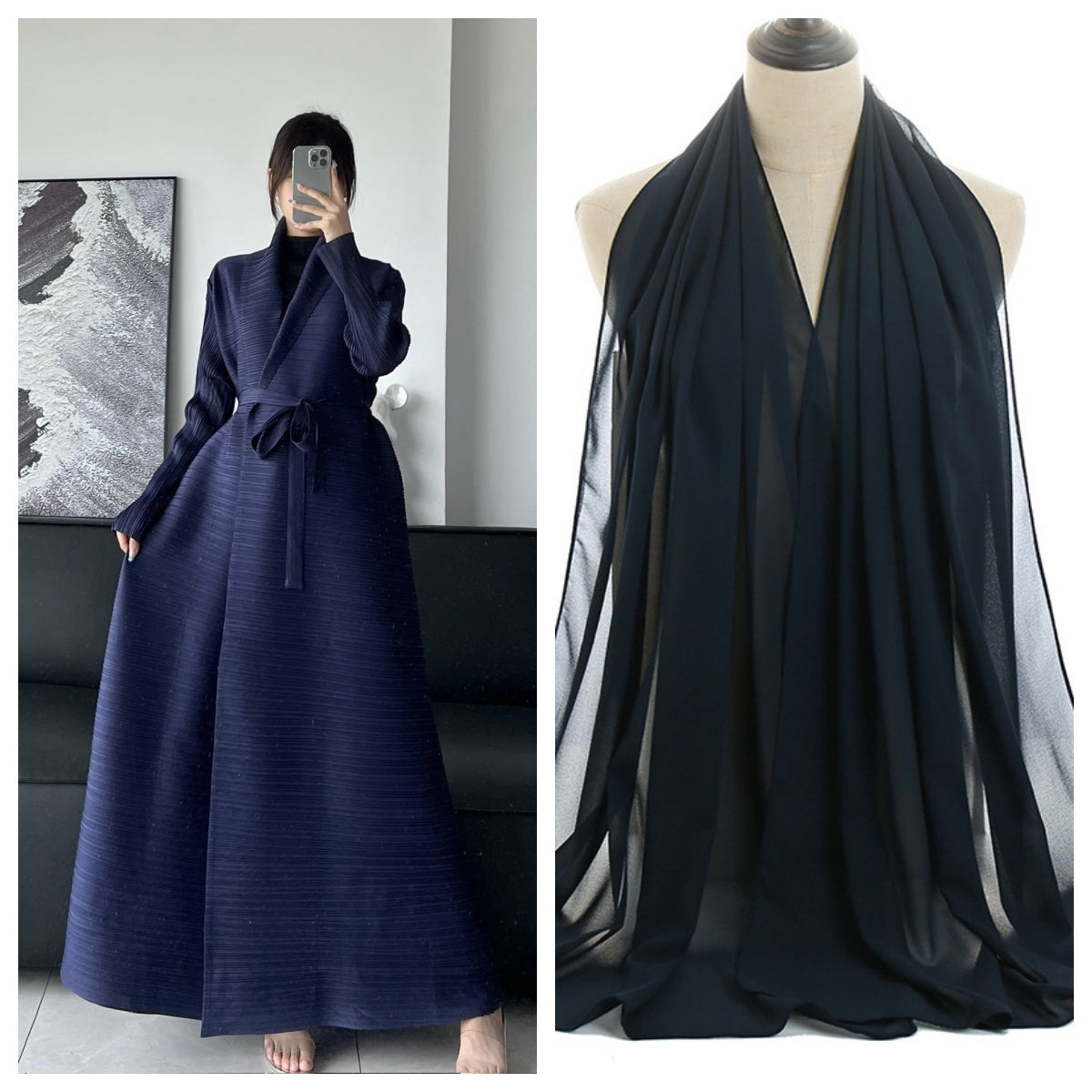 Dubai Abaya Women's Clothing Issey Miyake Pleats Women's Elegant Attire