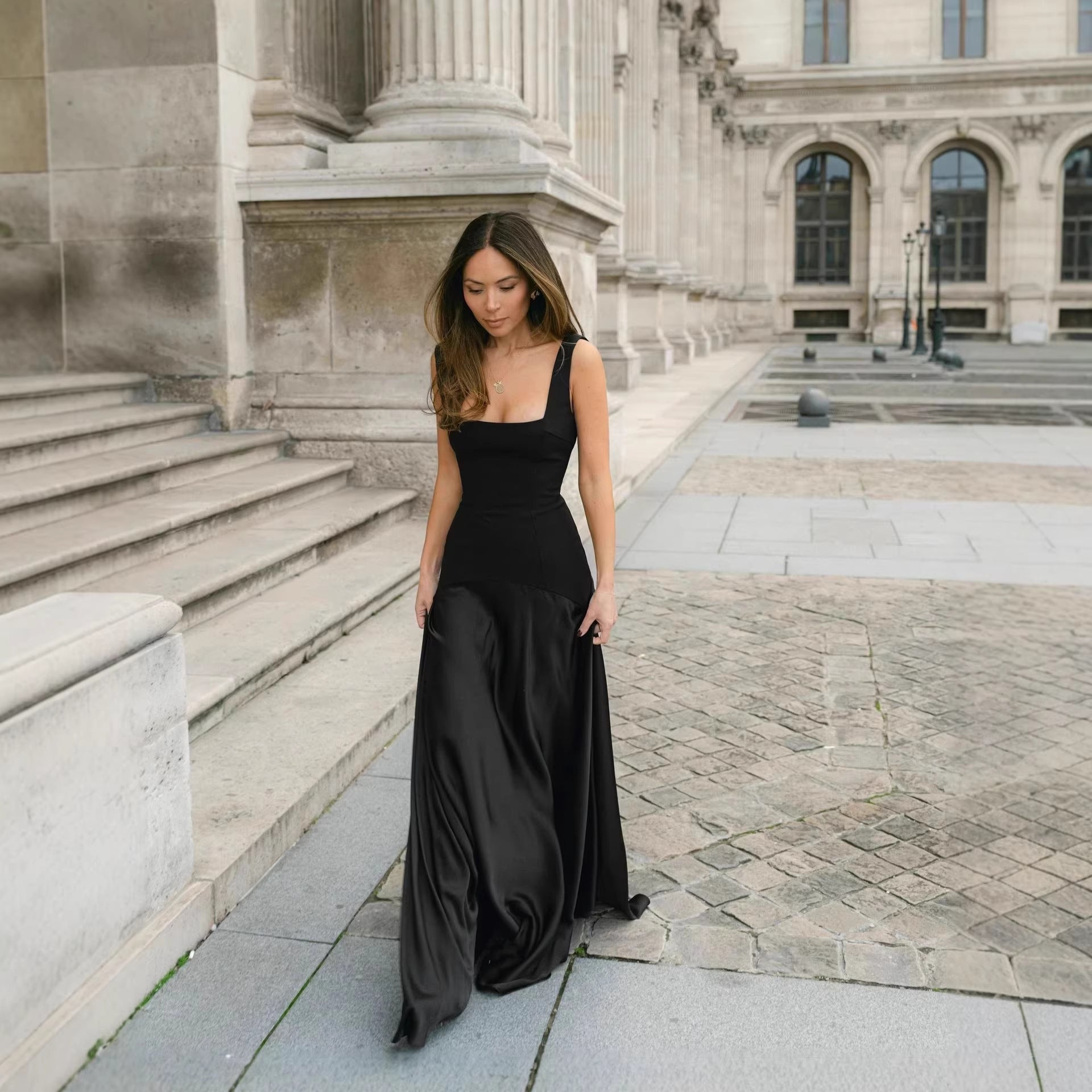Sleeveless European And American-style Long Dress