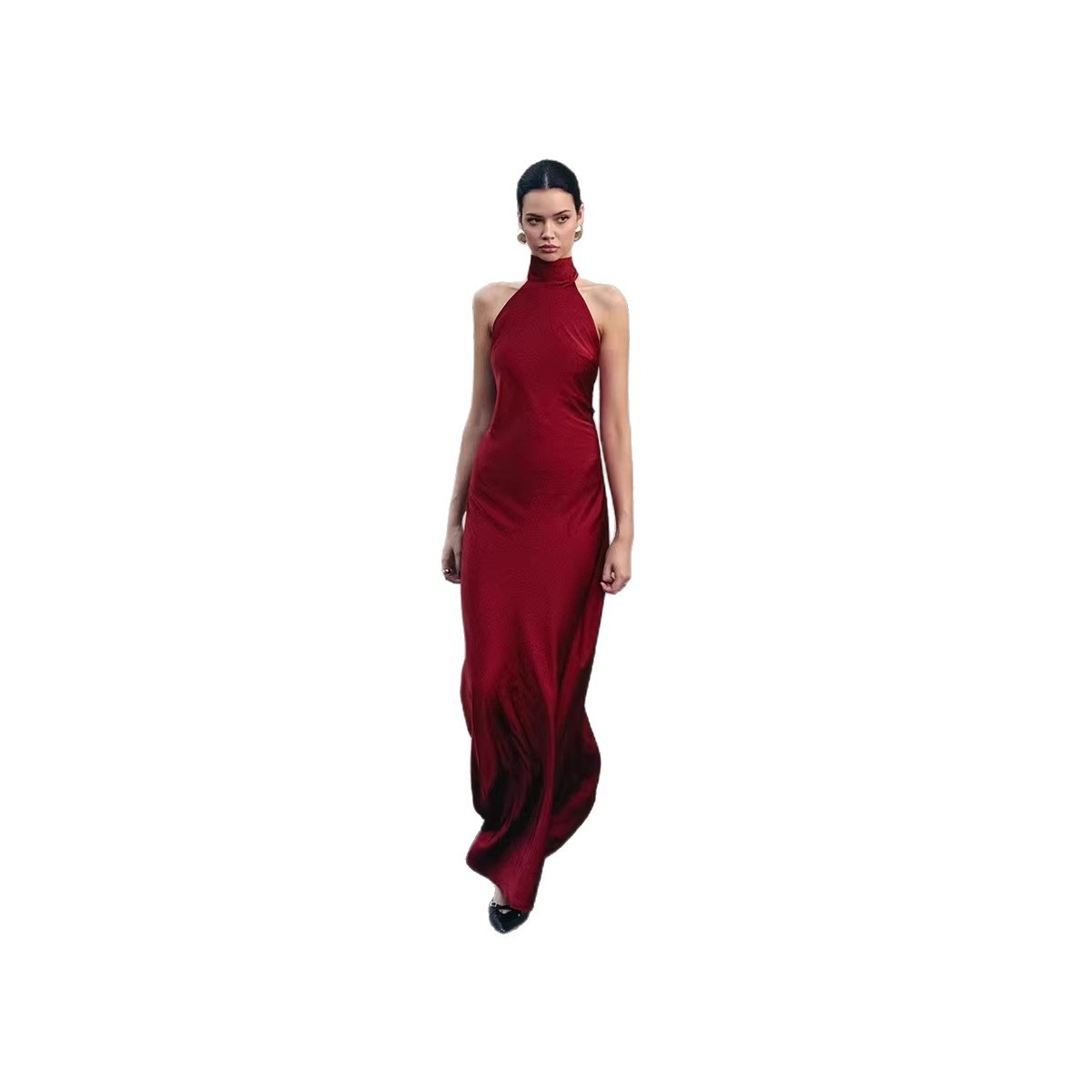 European And American-style Chic Halter-neck Bodycon Dress
