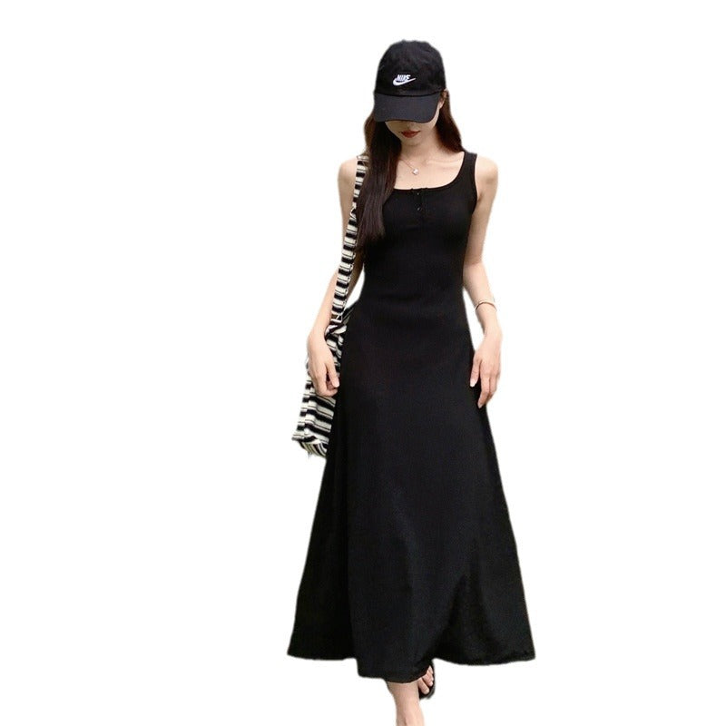 Women's Fashionable Slim-fit Strap A-line Dress
