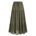 High-waisted Elastic-waist  Skirt