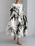 3D-printed Loose-fitting Short-sleeve Dress