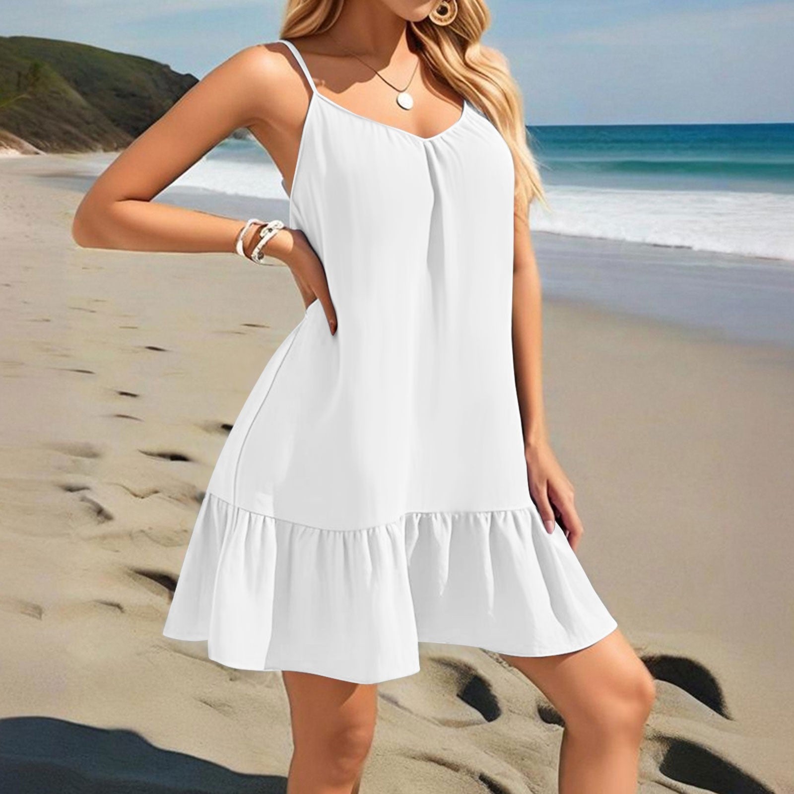 Strapless Solid-color Elegant Dress