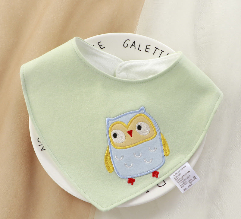 Newborn Baby Cotton Soft Bib Cartoon Pattern