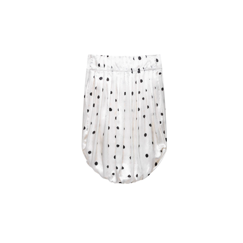 Irregularly Patterned Short Skirt With A Pleated Design