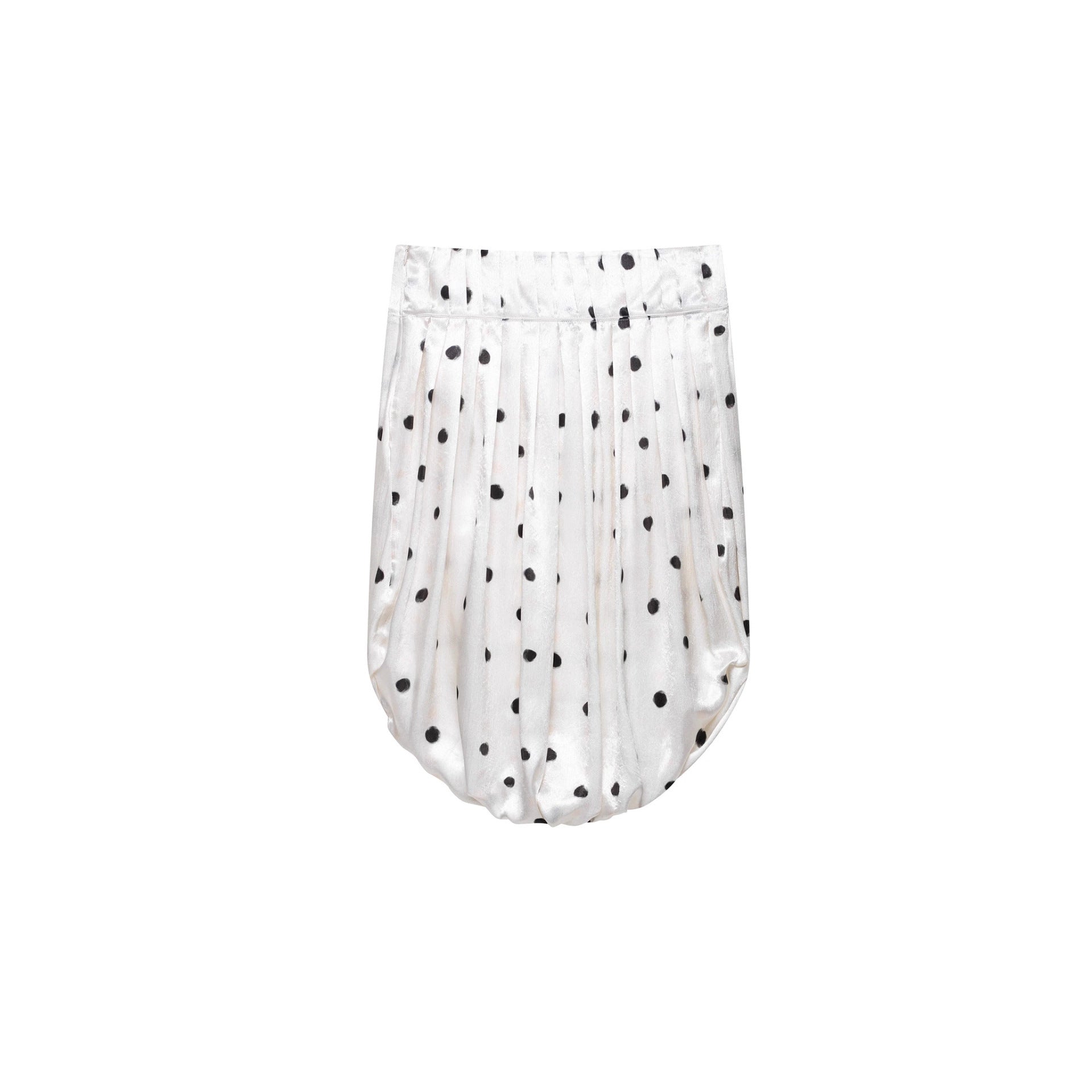 Irregularly Patterned Short Skirt With A Pleated Design
