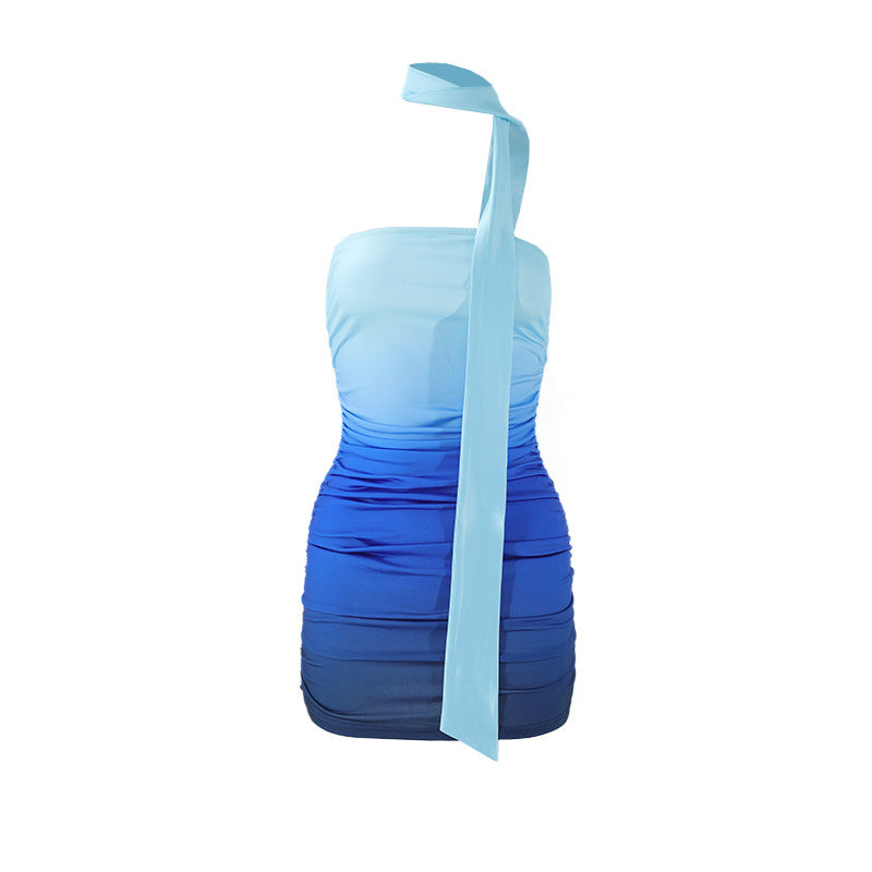 Womens Fashionable Sexy Tie-Front Bodycon Dress