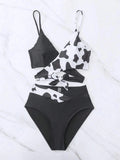 Womens Push-Up High-Waist Backless Chic Swimsuit