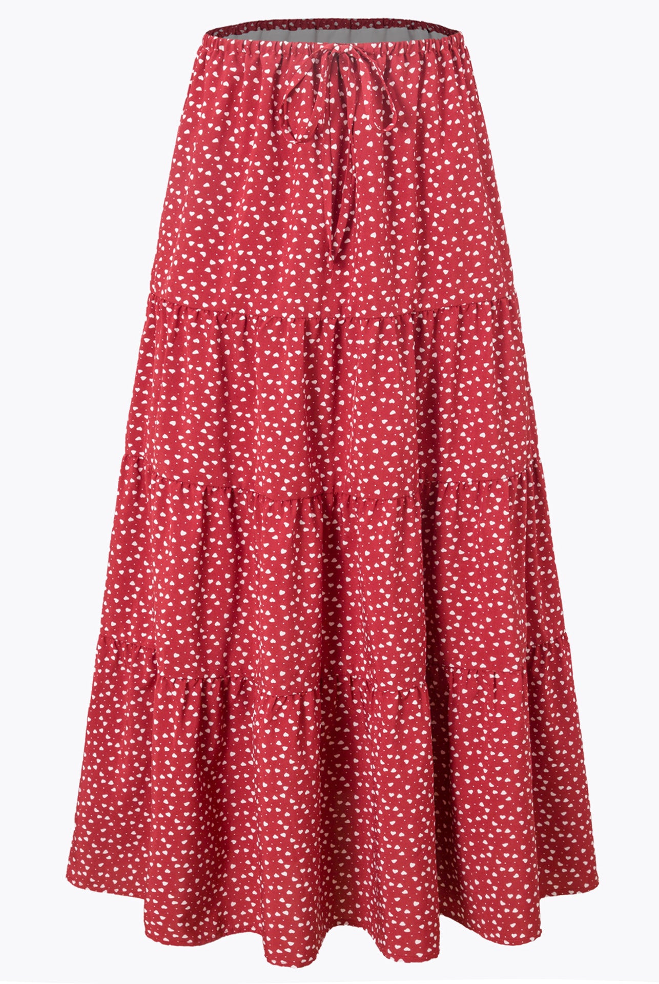 High-waisted Elastic-waist  Skirt